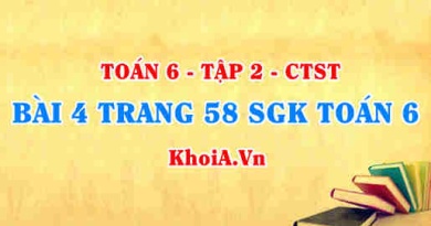 Bài 4 trang 58 SGK Toán 6 Tập 2 Chân trời sáng tạo
